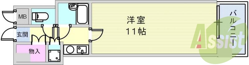 洋室が広いのでレイアウトが自由ですね。