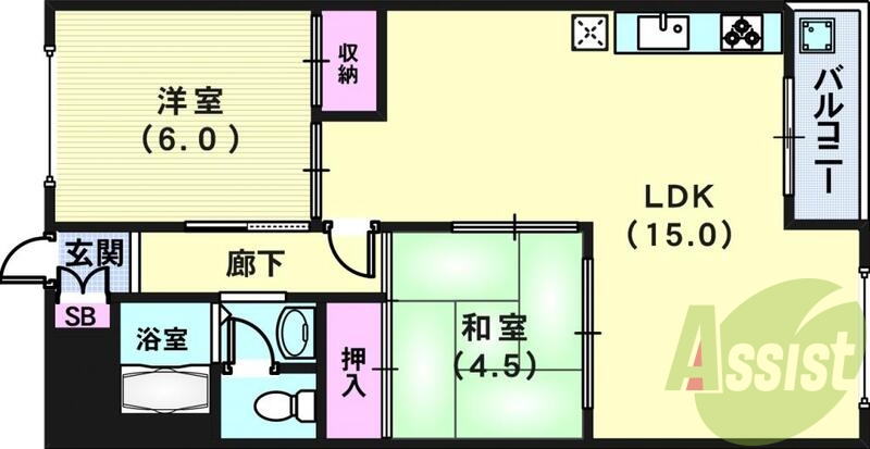 4階の間取り図