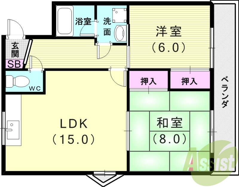 2階の間取り図