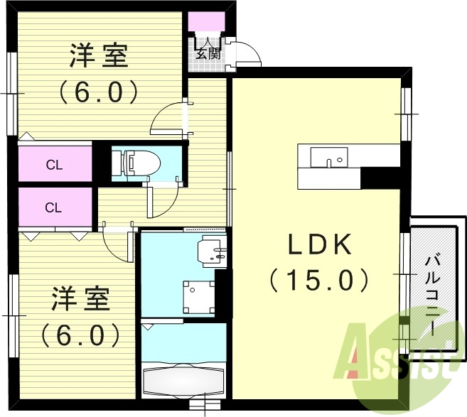 2階の間取り図