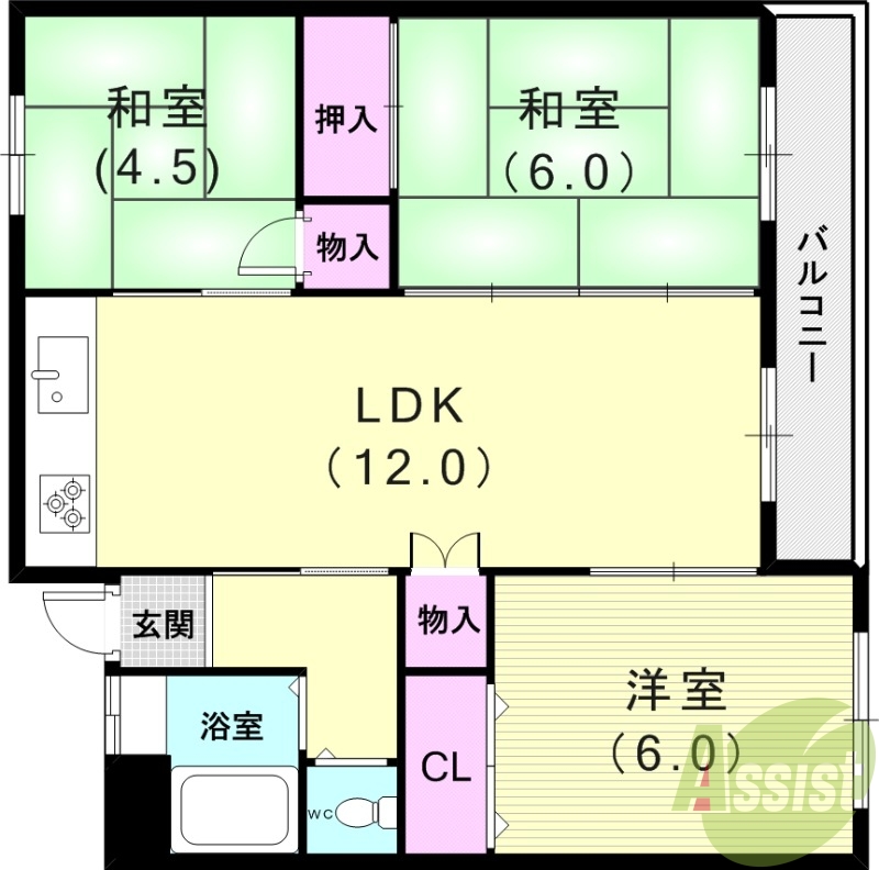 2階の間取り図