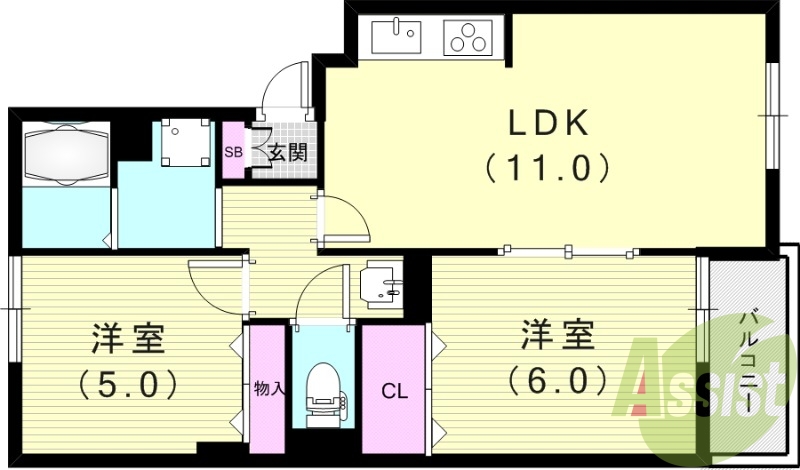 1階の間取り図