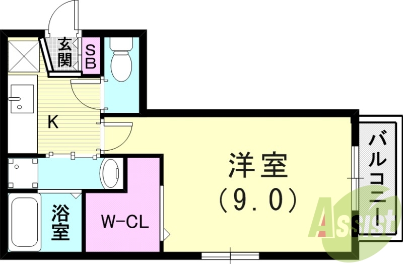 1階の間取り図