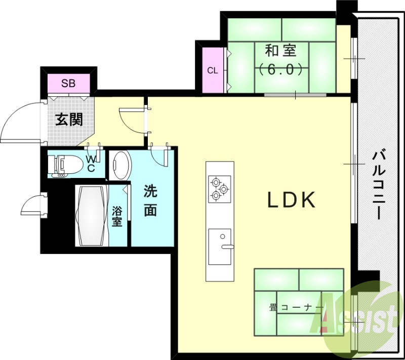 4階の間取り図