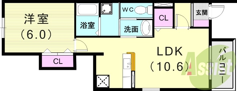 1階の間取り図