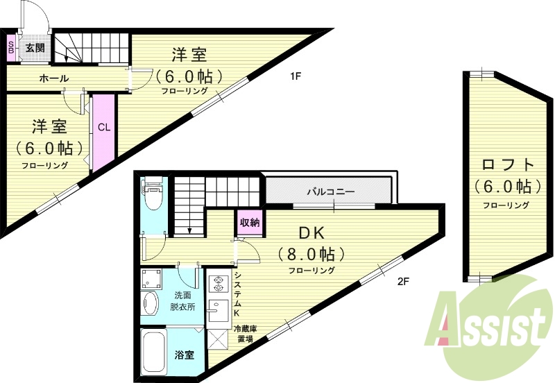 1階の間取り図