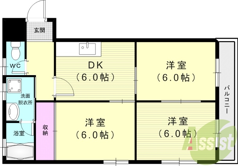 3階の間取り図