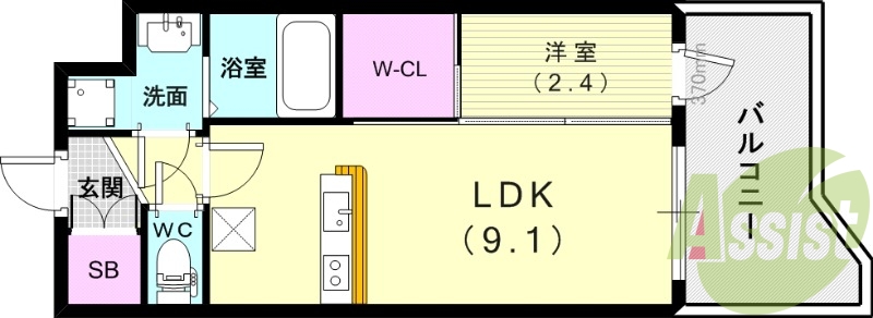 2階の間取り図