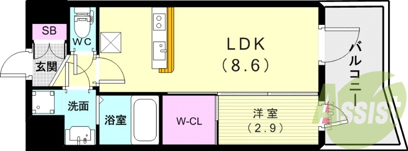 2階の間取り図