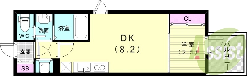6階の間取り図