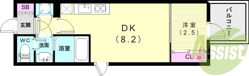 8階の間取り図