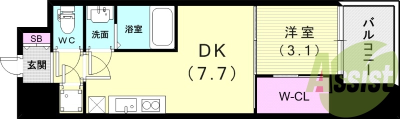 6階の間取り図