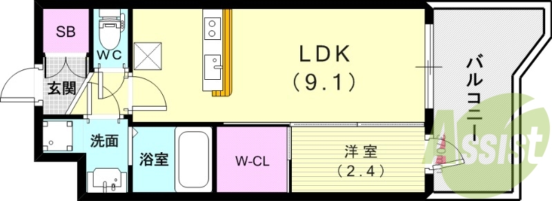 8階の間取り図