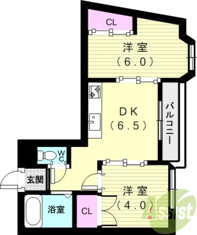 2階の間取り図