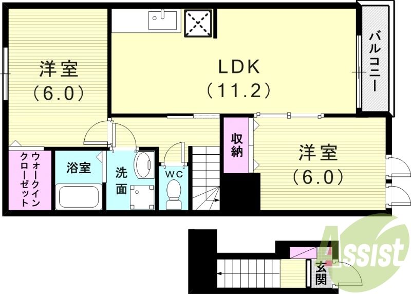 2階の間取り図