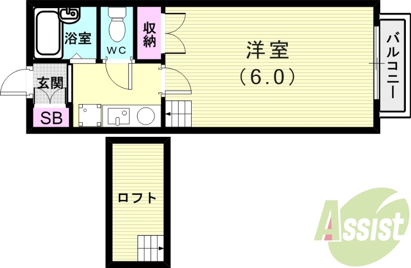 2階の間取り図