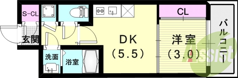 3階の間取り図