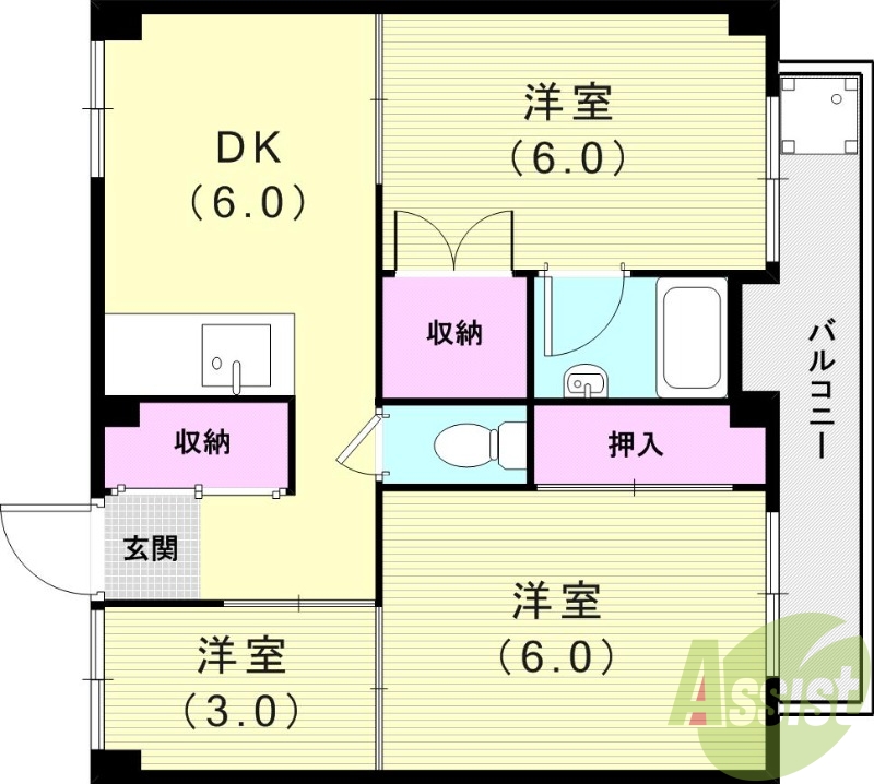 2階の間取り図