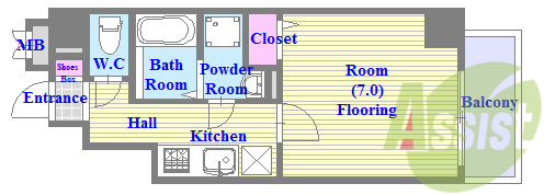 バストイレがセパレート、独立洗面所のある使い易い間取りです
