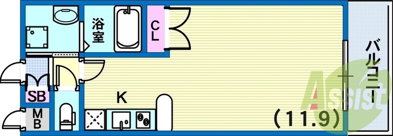 8階の間取り図