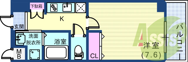 4階の間取り図