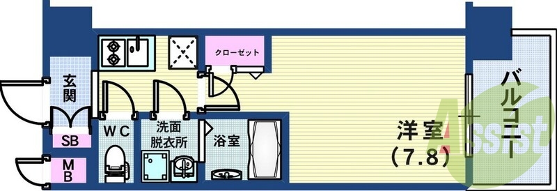 6階の間取り図