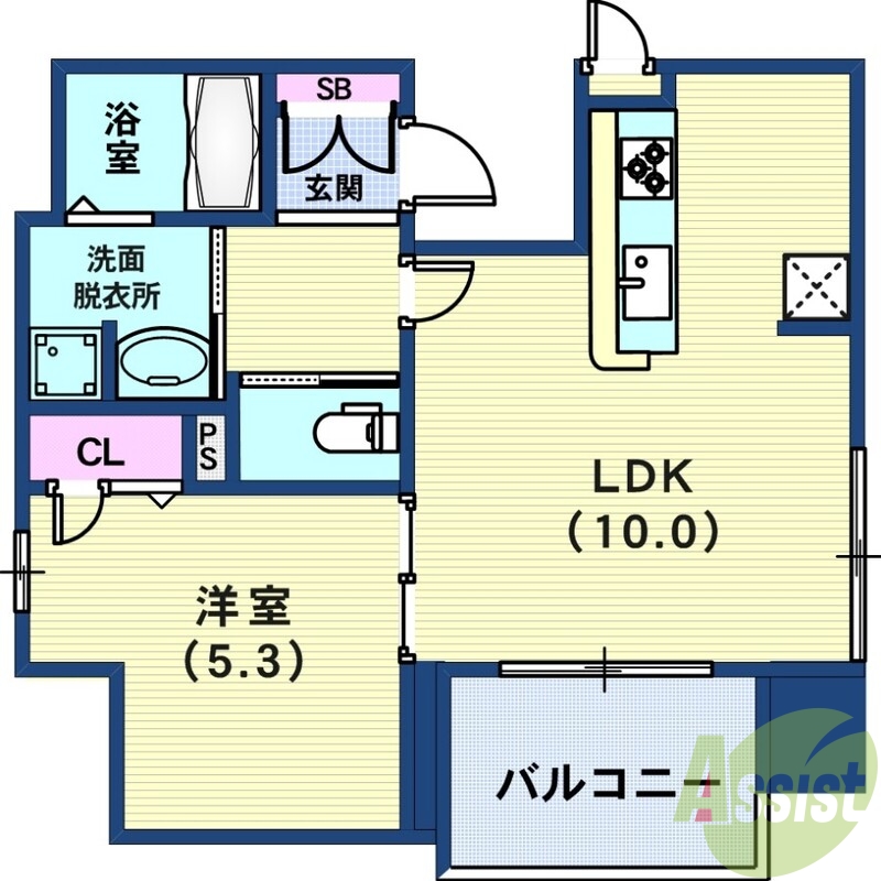 2階の間取り図
