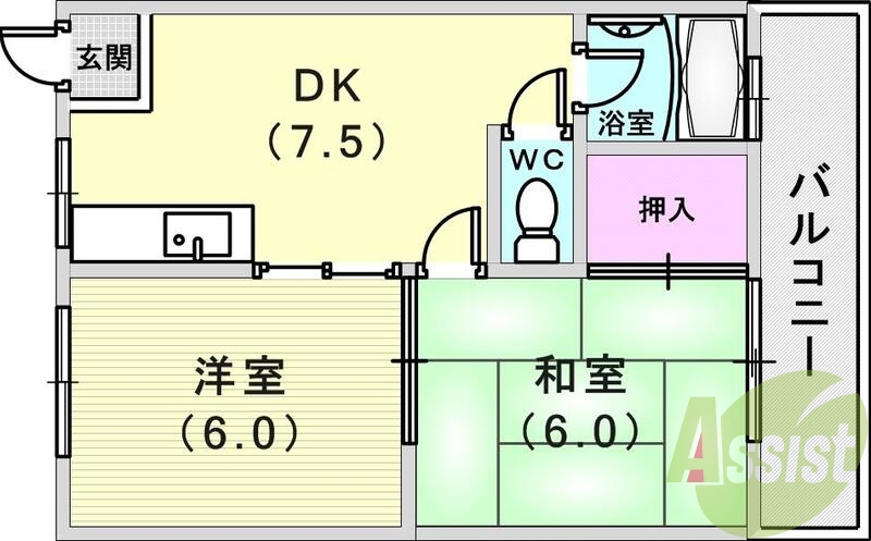 使いやすい間取りです。