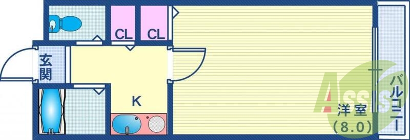 灘駅徒歩圏内。オートロック。セパレートタイプ