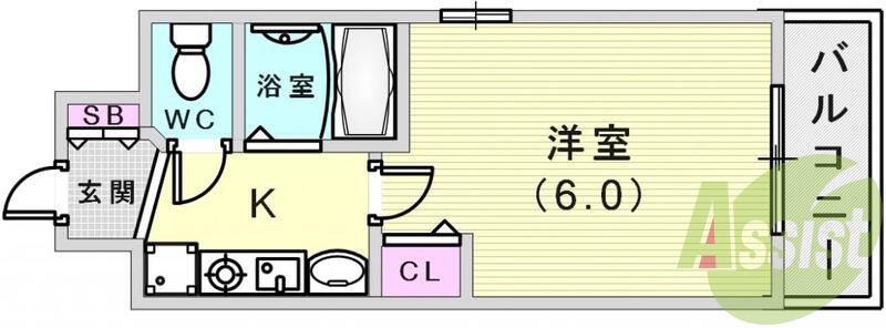 使いやすい１Kタイプです