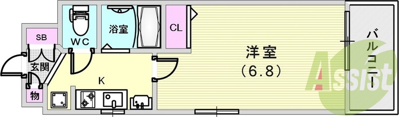 8階の間取り図