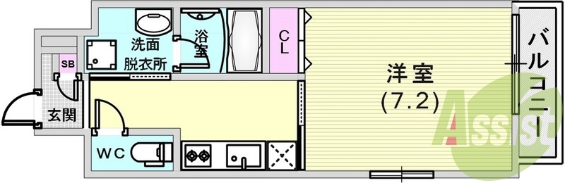 お一人暮らしの間取りですね。