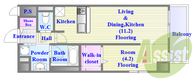 人気の全室フローリング新婚さんにおススメの間取り。