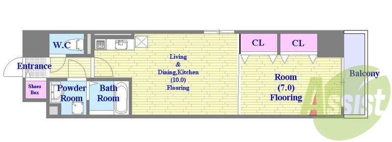 ひとつひとつのお部屋が、ゆとりのある間取りになってます。