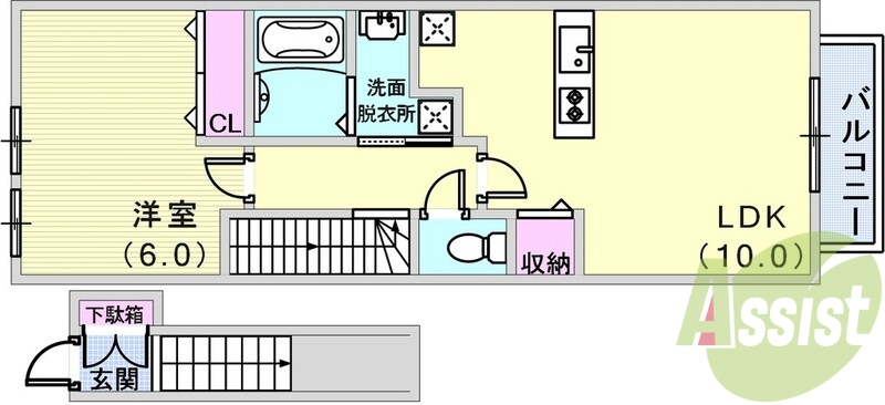 2階の間取り図