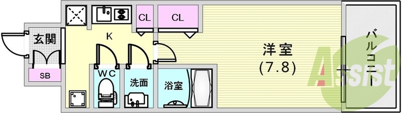 8階の間取り図