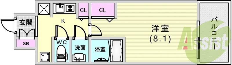 2階の間取り図