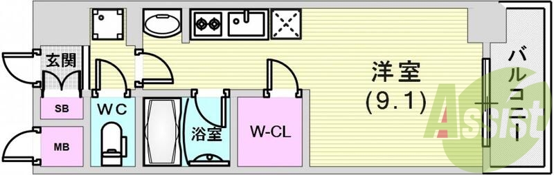 6階の間取り図
