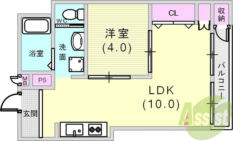 オール洋室で掃除楽々です。