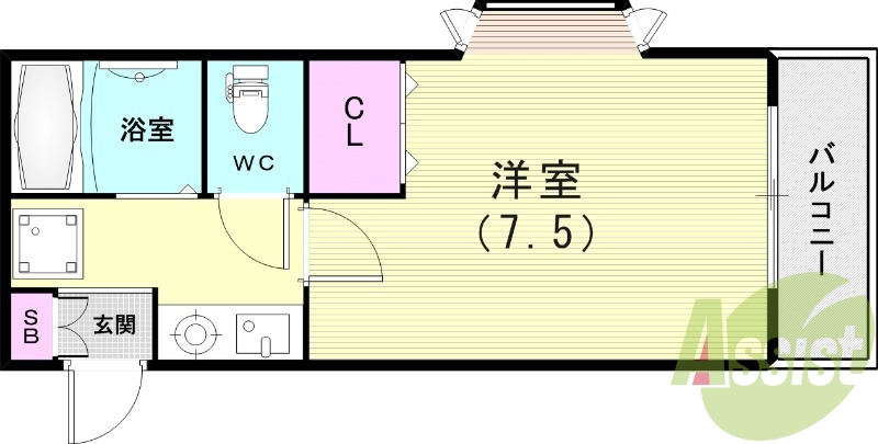 単身さん向けの間取りです。