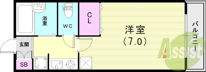 単身向けの物件です