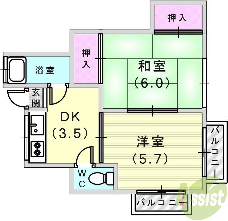 2階の間取り図