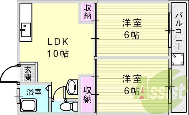 オール洋室です