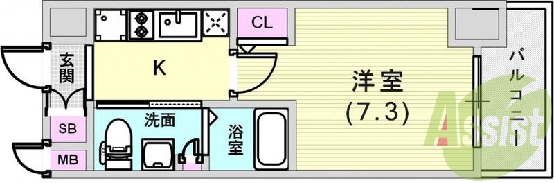 単身さん向けの間取りです。