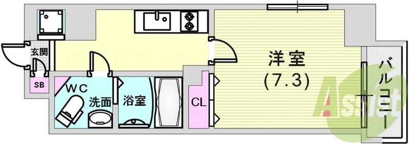 角部屋のお部屋です。