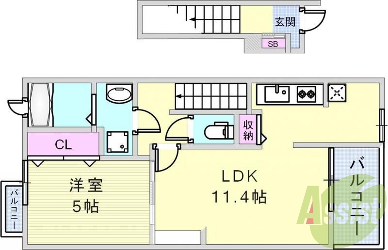 広い間取りです