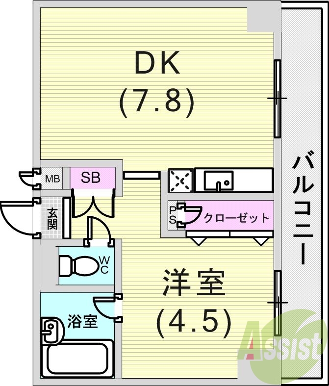 4階の間取り図