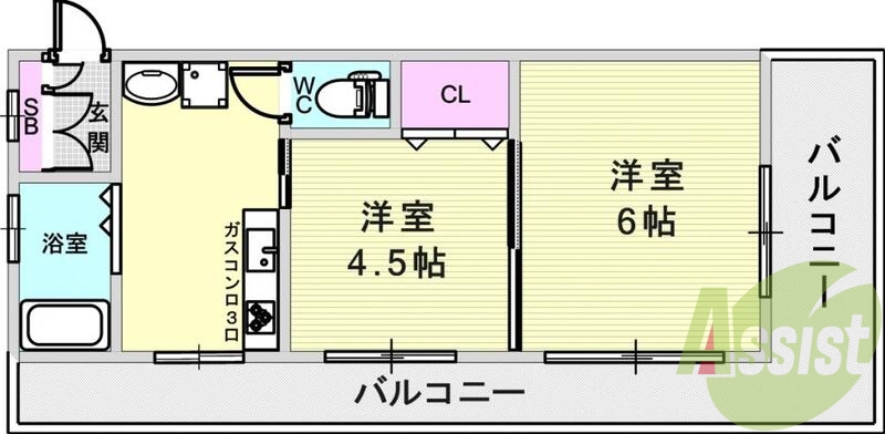 4階の間取り図
