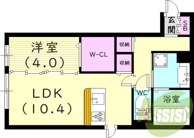 2階の間取り図
