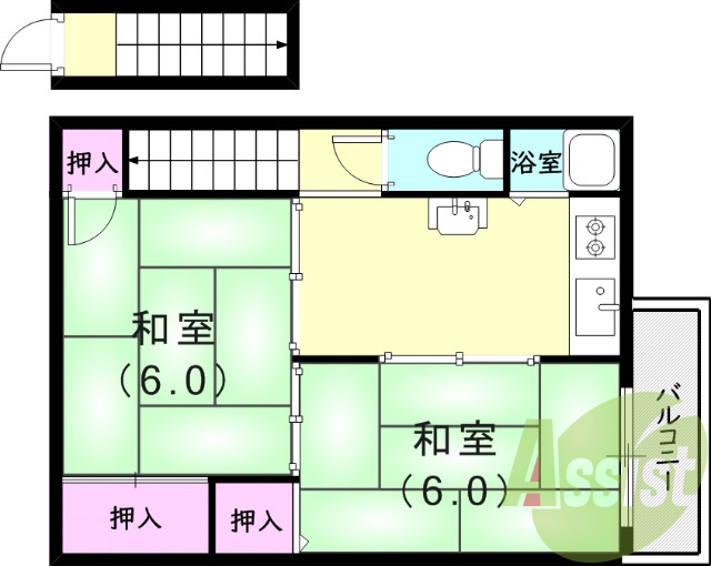 2階の間取り図